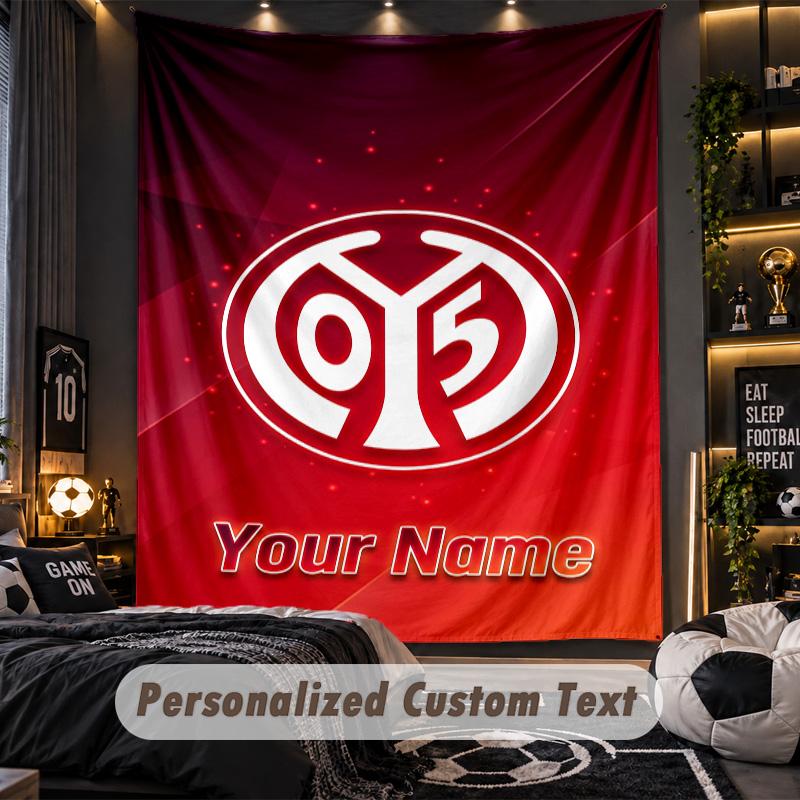 TapestryMainz 05 Custom Name Text Personalized Wall Hanging Tapestry Home Wall Decor