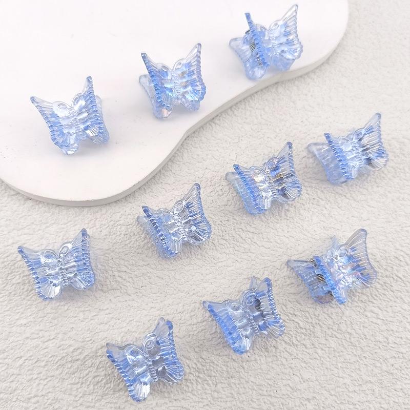 10pcs Ins Mini Butterfly Hair Claw Clips Colorful Trendy Cute Small Clips Multicolor Girls Hair Clips Hairpin Hair Accessories