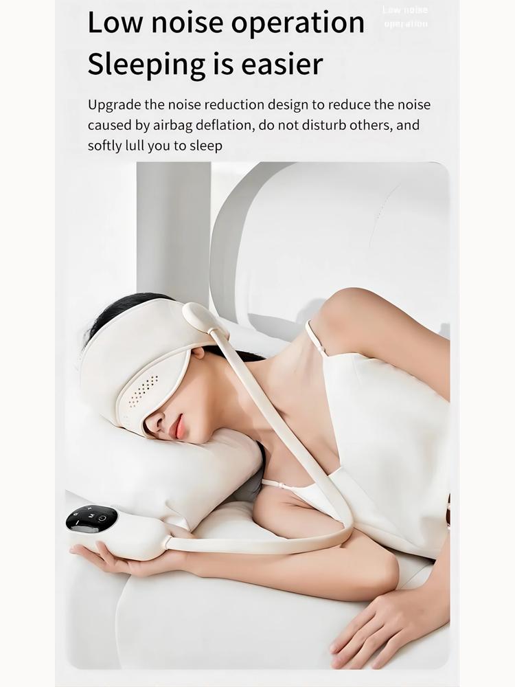 JINKAIRUI Masaj Cap Presiune Aer Electric Masaj Scalp Încălzire Grafen Compresă Caldă Ochi Ajutor Somn Relaxare Cap Cadou Îngrijire Sănătate