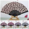 Cloth Hand Fold Fan Leopard Print Dance Fan Portable Performance Fan  Performance Decor