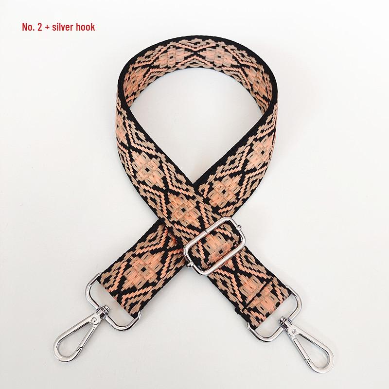 Colorful Jacquard Wide Shoulder Strap for Women's Bags - Canvas Crossbody and Backpack Accessory