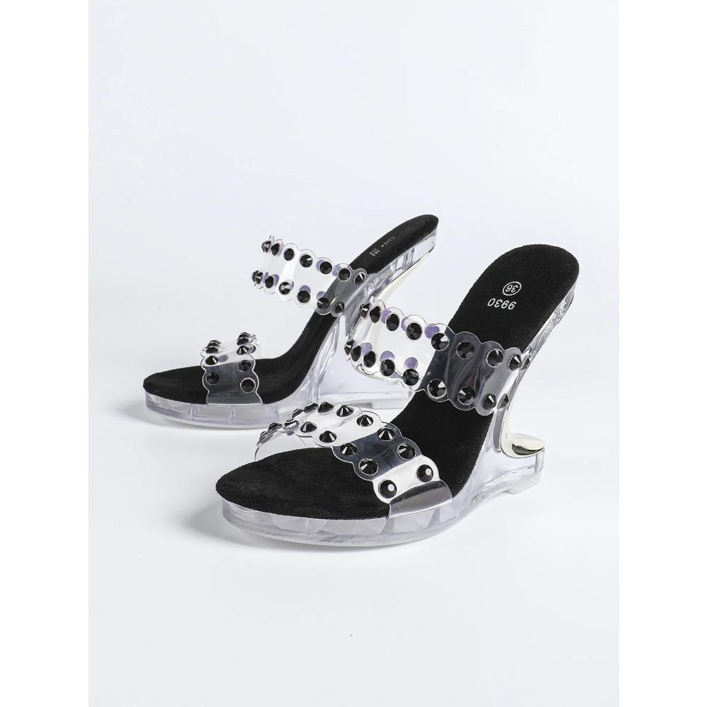 Special-shaped Wedge Heel Nightclub High Heels Trendy Car Model Women's Shoes Catwalk Pole Dance Shoes Crystal Sole LFD-9930-3