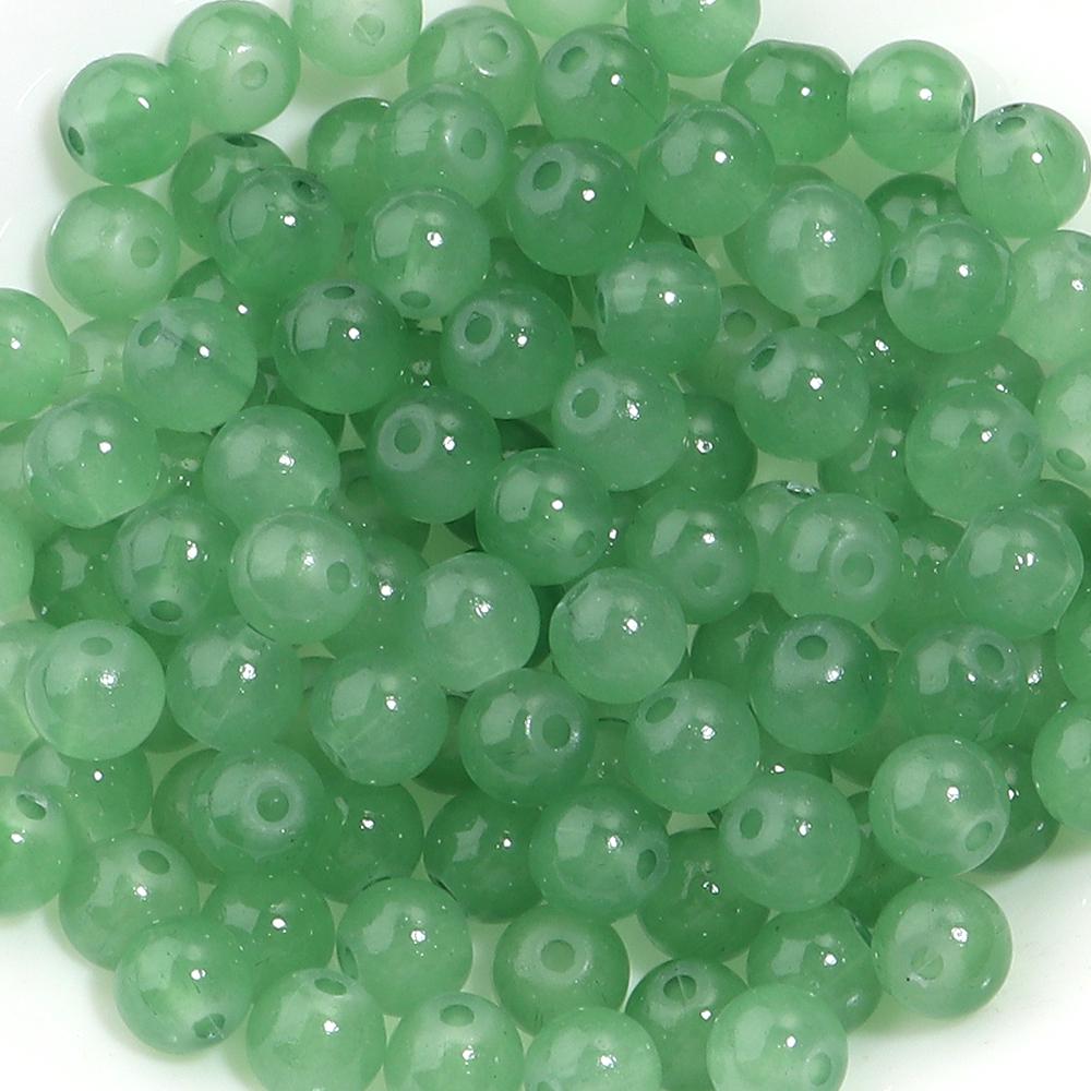 60pcs 8mm Glass Beads Colorful Round Loose Spacer Beads for Jewelry Making DIY Necklace Bracelets Earrings Key Chain Accessories