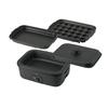 Zojirushi Daily Compact Tallerken 3 Del Type Deep Pot Flat Plate Takoyaki Tallerken Vannløs matlaging Kompakt Svart EJ-DE30-BA