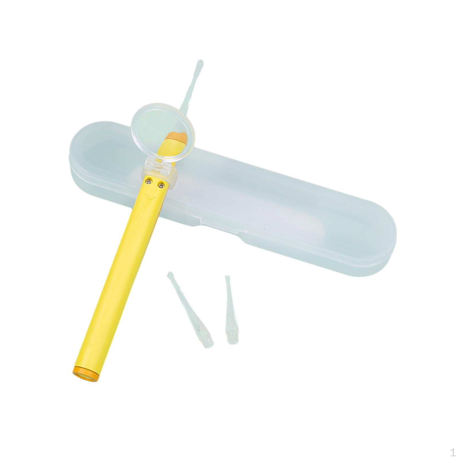 

Наборы для удаления ушной серы для детей, светящийся ершик, светодиодная очистка, ложка для мальчиков-новичков жёлтый