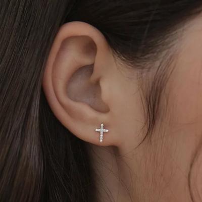 (Silver 925) Holy Cross Earrings EC3128