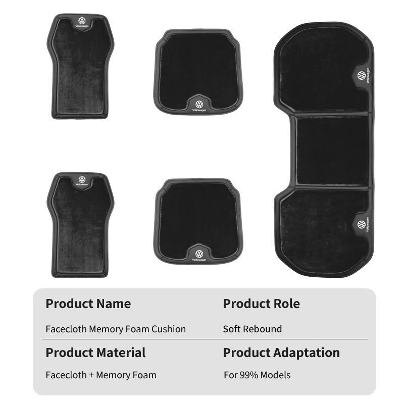 2026 Hot For Volkswagen VW Car Front Rear Seat Cushion Cover Mat Backrest Protective Pad For Volkswagen VW Passat Golf Tiguan Po