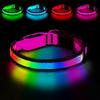 LED Dog Collar USB Rechargeable Light Up Pet Collar Glowing Nylon Adjustable Soft Night Safety Collar for Small Medium Dogs