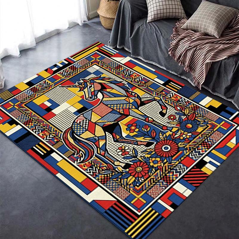2025 New Unicorn Animal Carpet Rug for Living Room Bedroom Home Sofa Decoration,Kids play Non-slip Floor Mat129