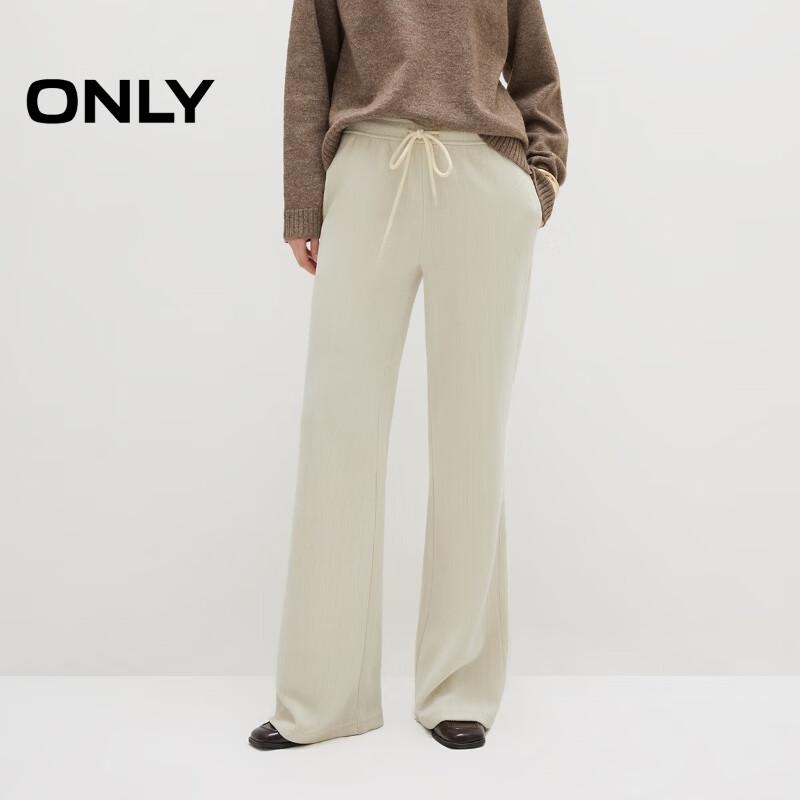 

ONLY Women s Elastic Waist Knitted Straight Leg Pants L