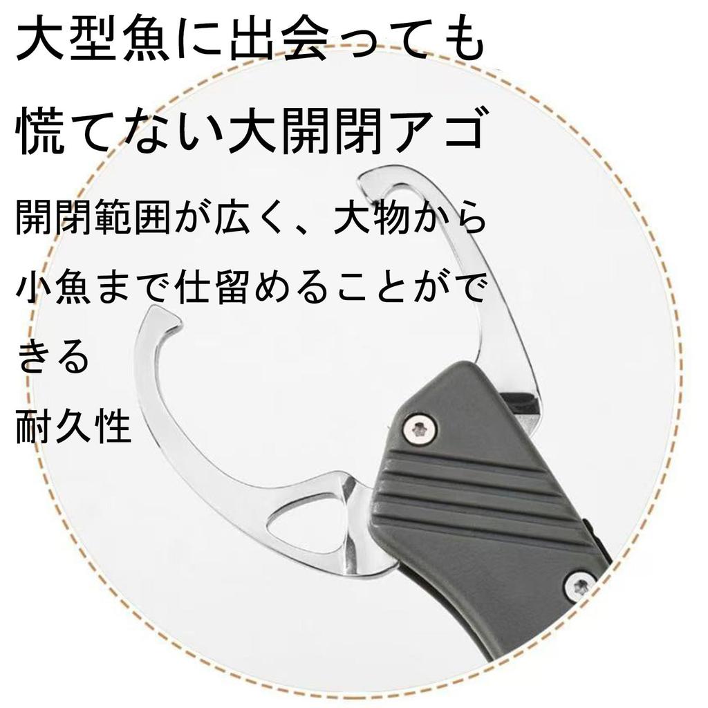 Daiwa Stainless Steel Fish Grip, Lightweight and Compact Design with Carabiner Rope and Spiral Cord to Prevent Loss, Perfect for Bass Fishing,