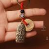 Auspicious Ruyi Brass Pendant Keychain - Personalized Luck-Turning Accessory
