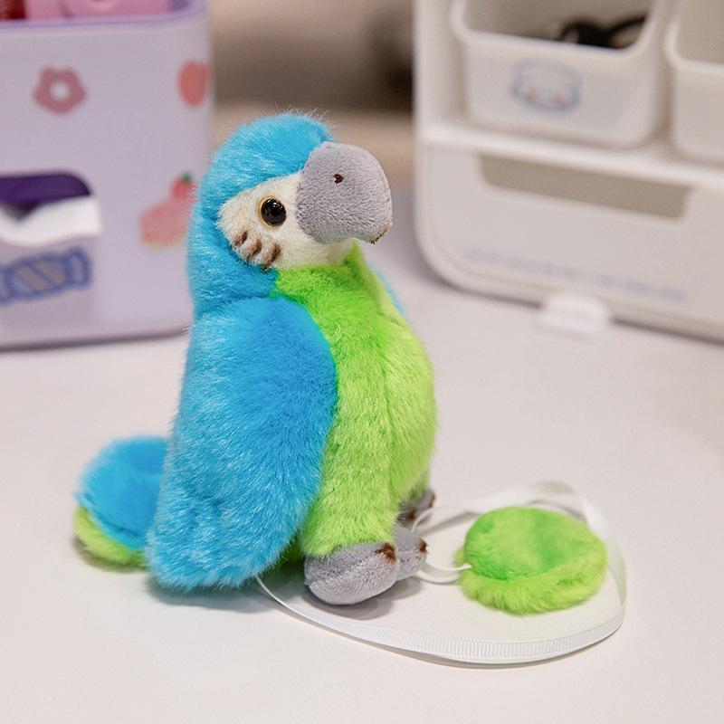 Милая имитация попугая кукла плюшевая игрушка зоопарк птица попугай кукла дети сопровождают успокаивающая кукла 12cm（0.1kg）