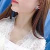 18K Gold Plated Freshwater Pearl Stud Earrings with Zircon, 8-9mm, Fashionable and Versatile for Women.