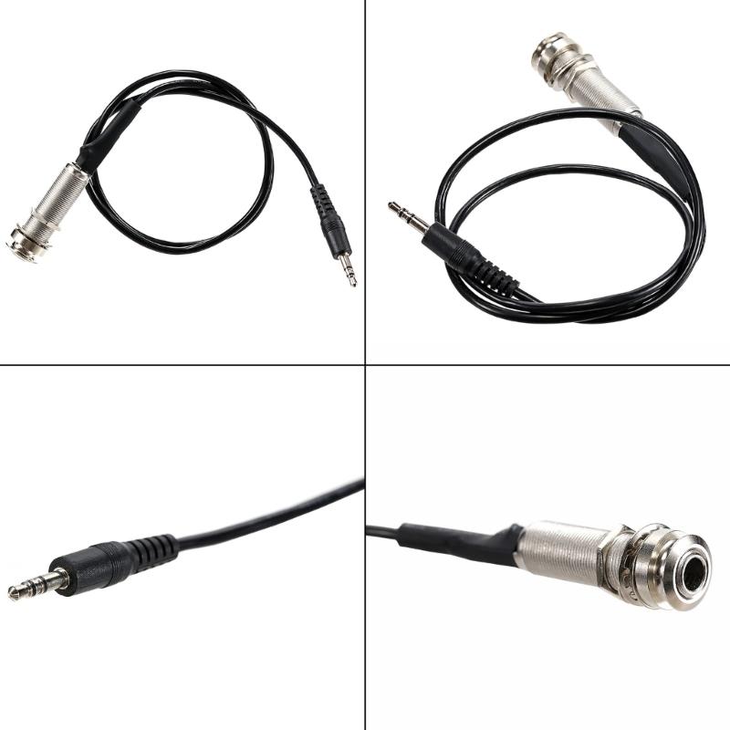 Acoustic Guitar Piezo Adapter Cable 660mm Endpin Jacks Stereo Plug Play Replacement Power Cord for Pickup Systems