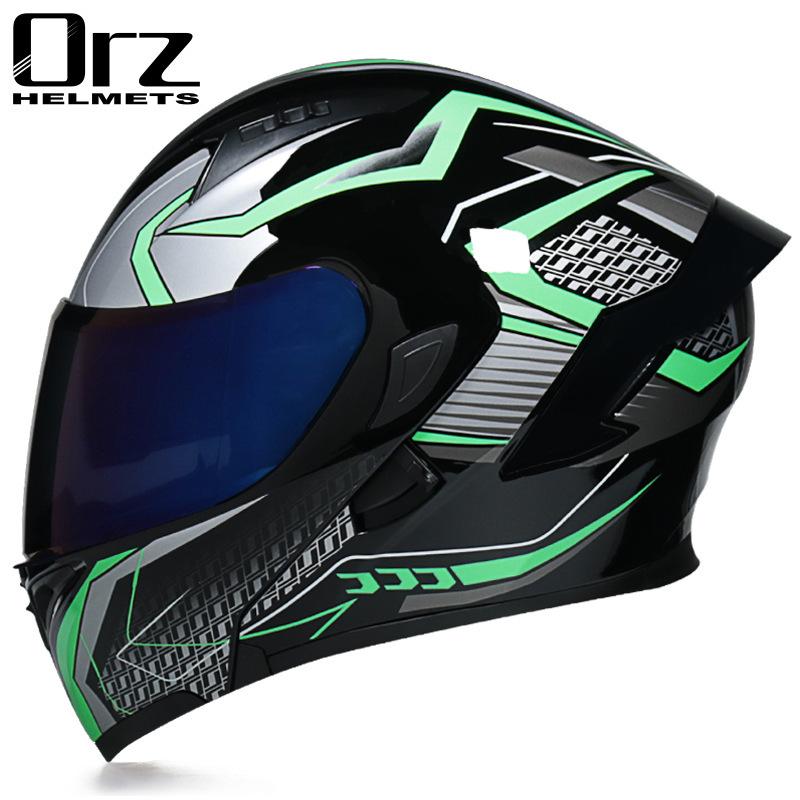 Motorcycle Helmets Men's and Women's Unveiling Helmets Full Helmets Tail Rider Bluetooth Locomotive Men's and Women's Winter Personality Electric