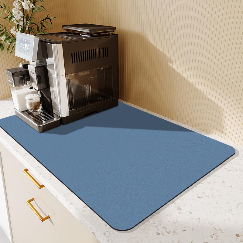 Coffee Machine Absorbent Mat Bowl Dish Drying Mat Non-slip Bar Drain Mat Kitchen Countertop Mat Table Washer Mat