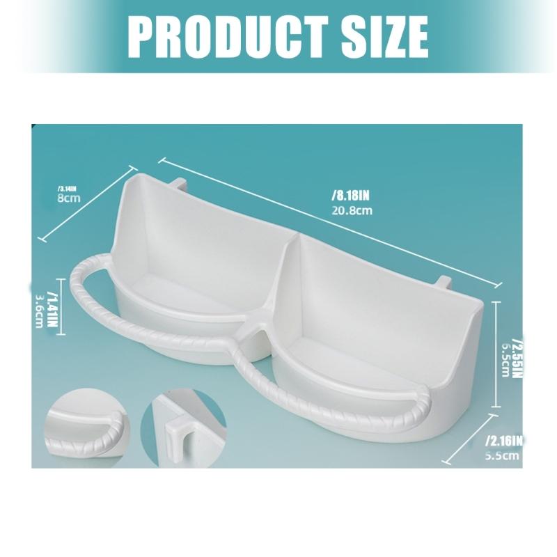Hanging Bird Feeder with Perch Design for Dry Food Water Easy to Clean for Pigeons Parrots Canaries Finches 2PCS