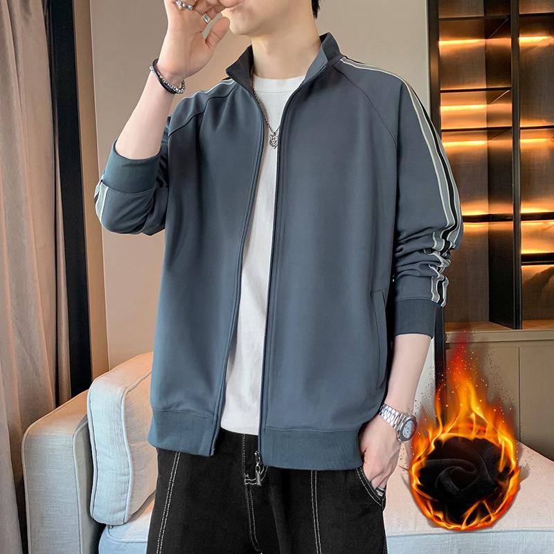 Sweater Men's Fleece Thickened Autumn and Winter New Cardigan Casual Men's Jacket