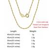 Rinntin 925 Silver Italian Handmade 1.2mm Chopin Chain Necklace for Women Fashion Simple Basic Neck Chain Jewelry SC53
