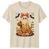 Halloween Ghost Pumpkin Floral Autumn Unisexs Unisexs Graphic Tee Shirt