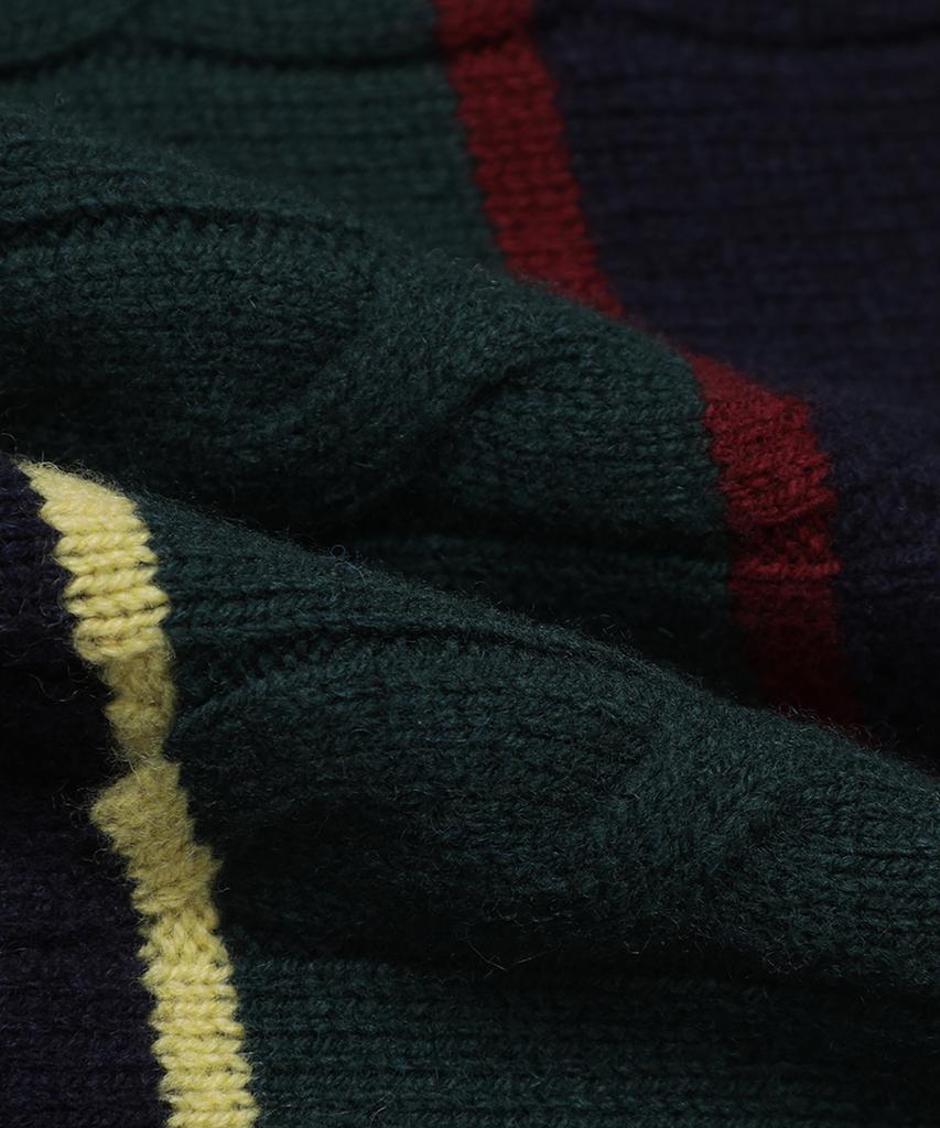 BROOKS BROTHERS Archive Cable Stripe Sweater (Multi) (Bbwrmm3889Wew)