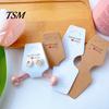 Necklace Packaging Cards 100/200 Pcs Bracelet Display Self-Adhesive Jewelry Selling Card Kraft Paper Tags Keychain Hanging Displays for Chokers