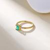 Elegant Japanese-Style Emerald Ring: Simple, Fresh, and Flexible Design