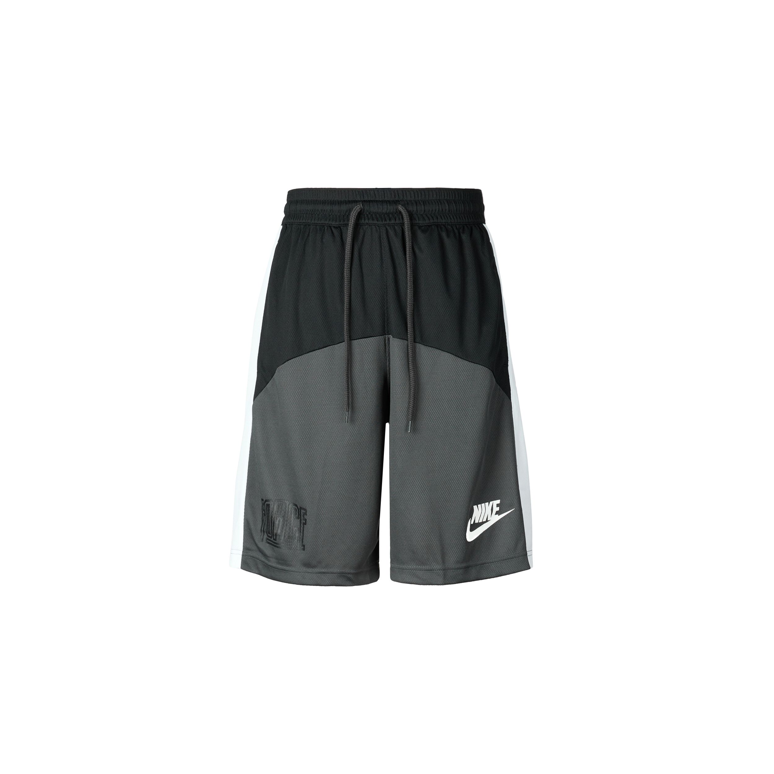Nike Dri-Fit Starting 5 Block Shorts Black Dark Smoke Grey White DQ5827-010 S