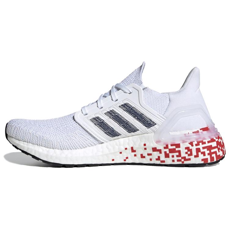 New Adidas UltraBoost 20 'Digital Pixel White Scarlet' Women's EG0722