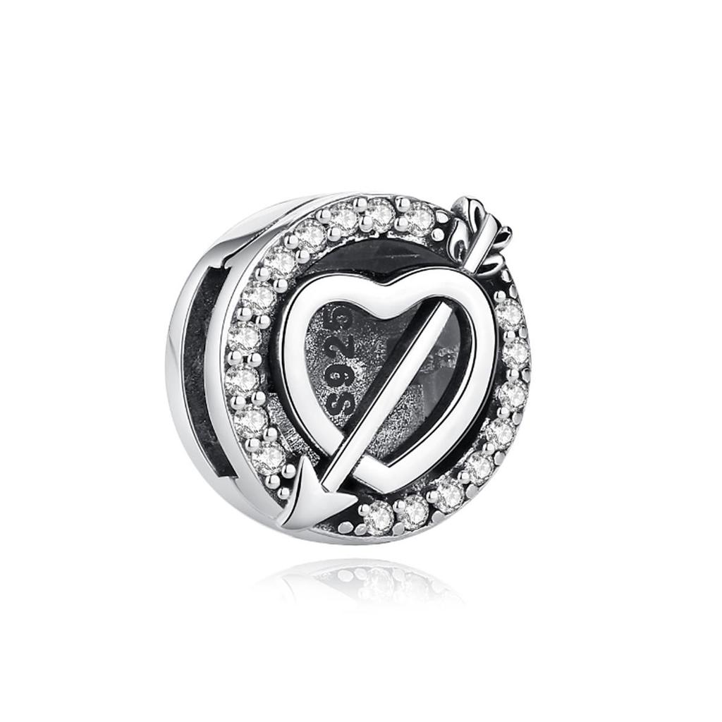 925 Sterling Silver Charms Beads Original Reflections Clip Heart Clover Crown Charm Fit Pan Brand Bracelets Jewelry For Women