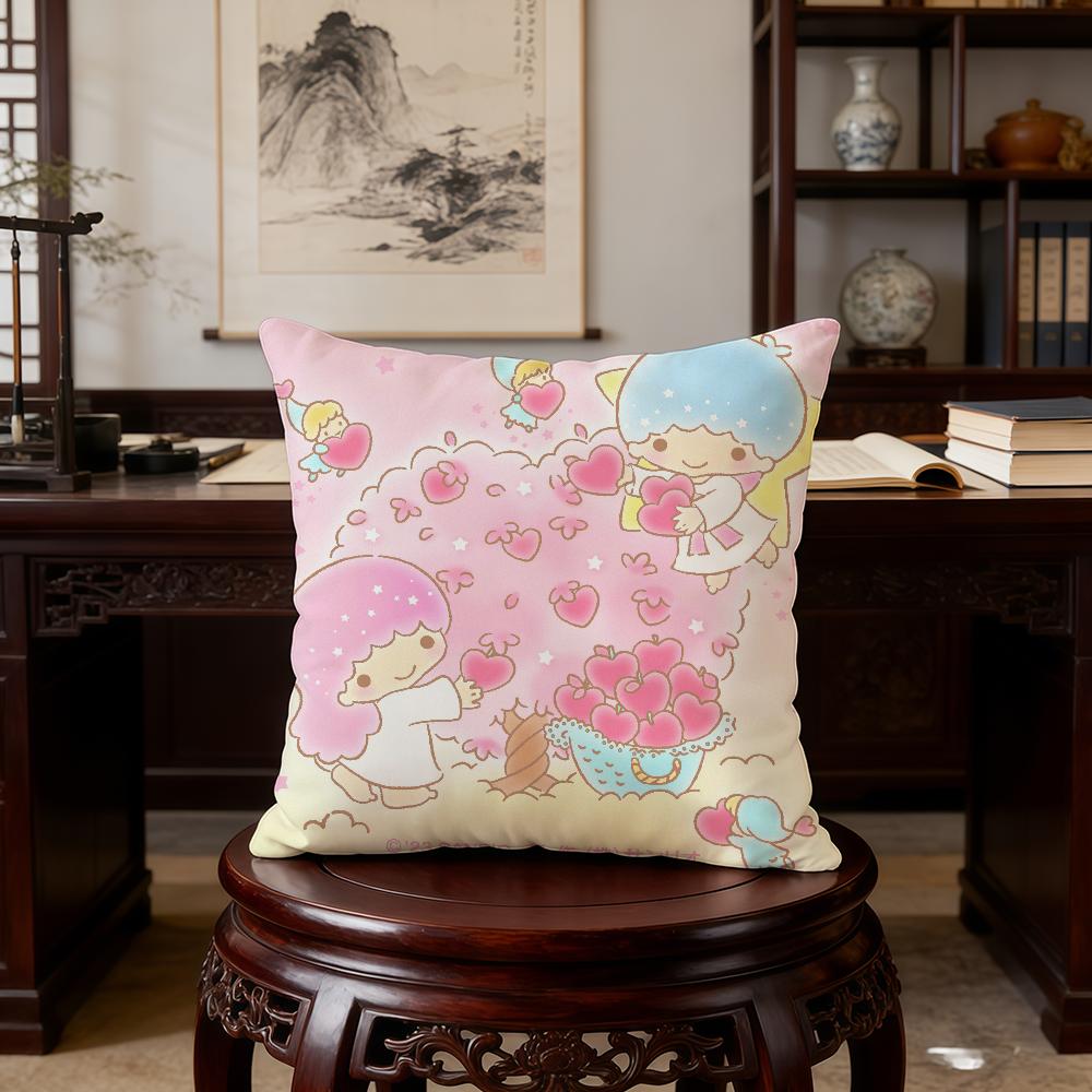 Little T-Twin Stars Cushion Cover Birthday Anniversary Gifts Double Sided Printed Zipper Cushion Cover Soft Skin Bedding