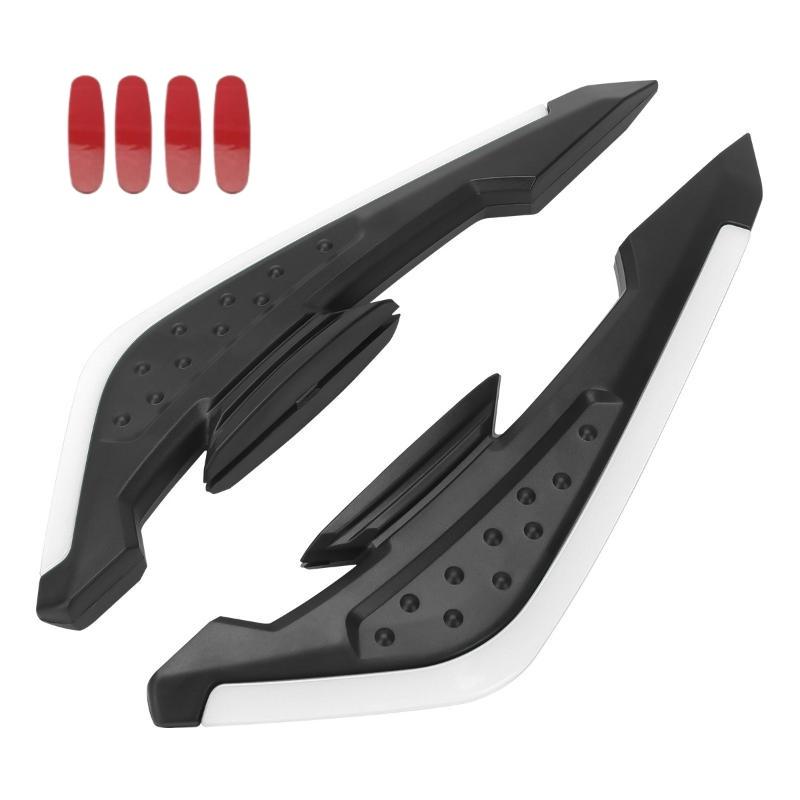 2Pcs Fixed Wind Wings With LED Light Adhesive Decoration Sticker Motorcycle Front Side Spoiler Winglets Aerodynamic Wing Set