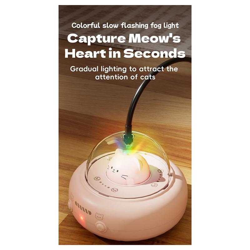 Feather Cat Teaser Wand Electric Sensing Pet For Cats-Rechargeable Sensory Interaction Plaything For Chasing