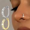 Fashion Hypoallergenic Fake Nose Rings Adjustable Silver Gold Color False Nose Rings Nose Piercing Jewelry Women