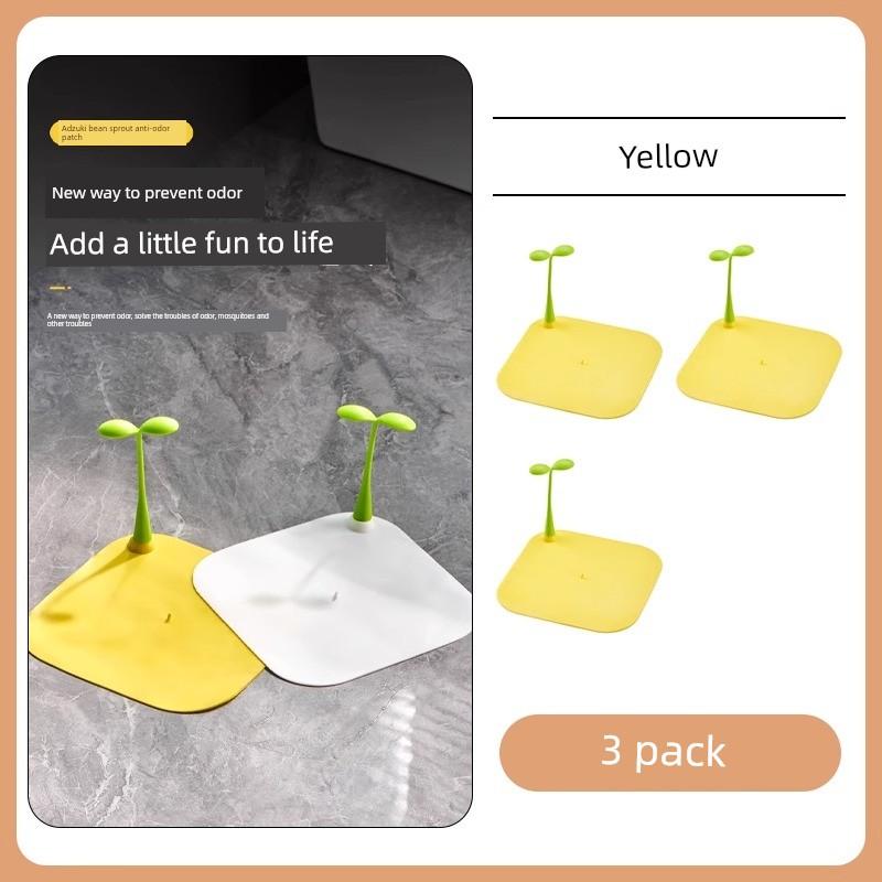 The Bathroom No Longer Smells! Bean Sprouts Floor Drain Odor Preventer Mat Sewer Anti-Blocking Anti-Odor Neutral Sealing Cover