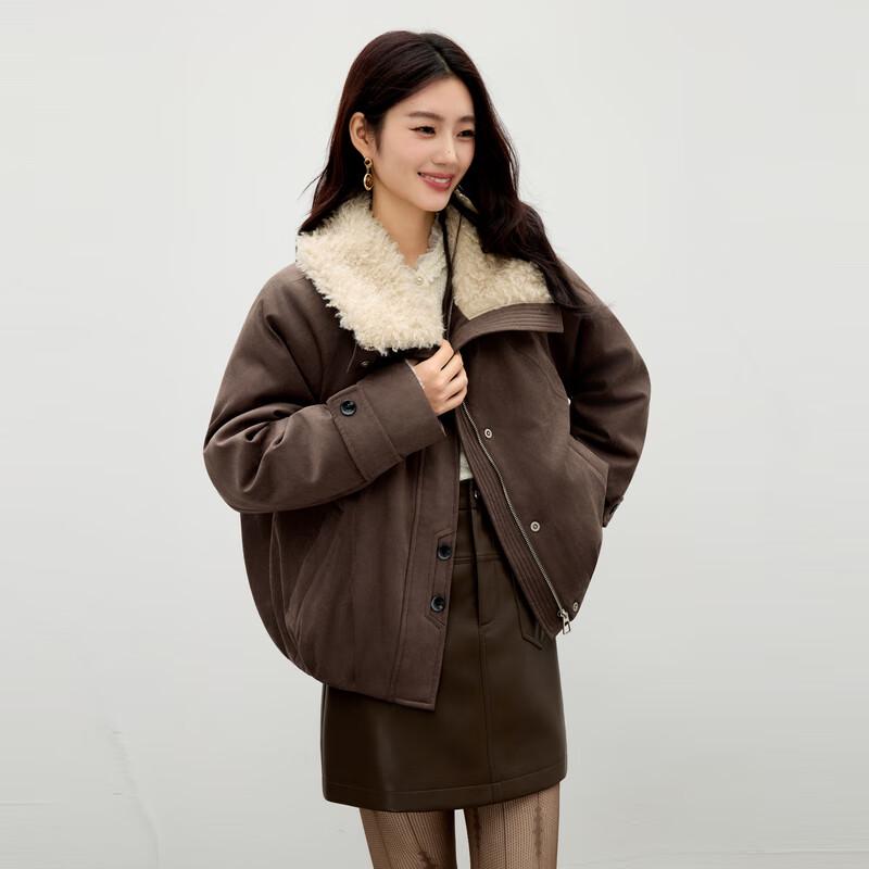

Qiushuiyiren Women s Elegant H-Shape Lapel Down Jacket XL