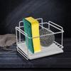 Kitchen Accessories Soap Drain Storage Rack Sponge Holder Iron Shelf Bathroom Organizer Bathroom Holder Dishcloth Brush Holder