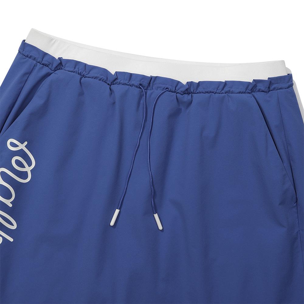 MALBON GOLF Double Obi Pintuck Flare Skirt Blue (Woman)