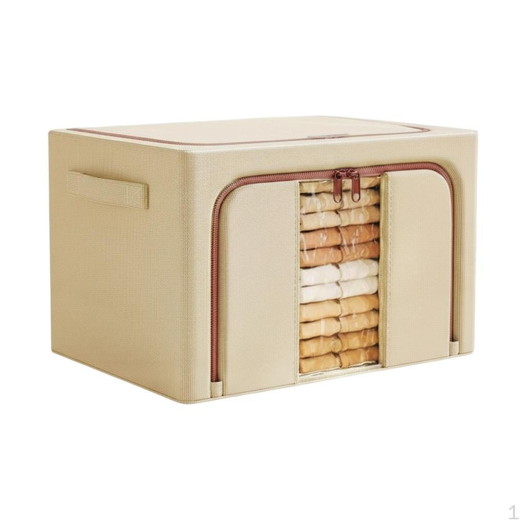 Framed foldable Clothes container Design FrontOpening Storage Box Stackable textile
