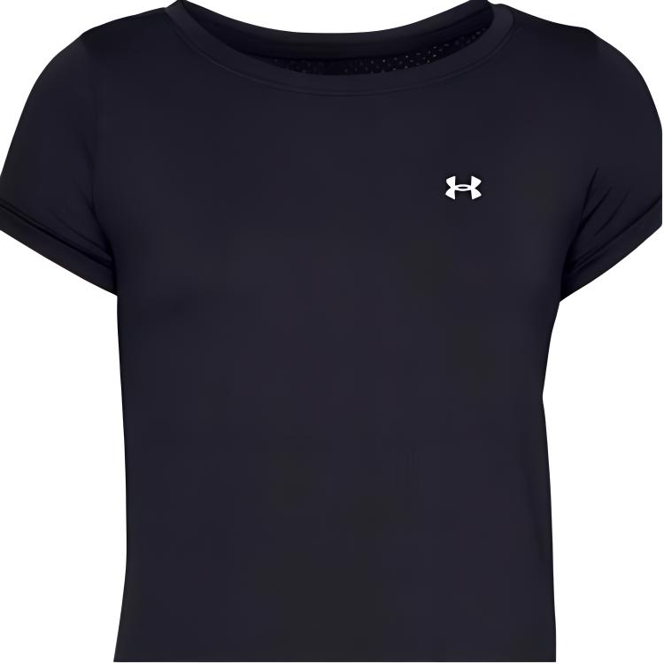 Under Armour Velocity Tech Round Neck Breathable Training T-Shirt Women Tops Black 1384246-001