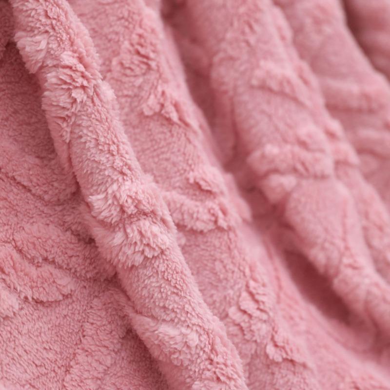 Autumn and Winter New High-gram Single-layer Double-sided Jacquard Tafu Fleece Shu Cotton Fleece Multi-functional Blankets