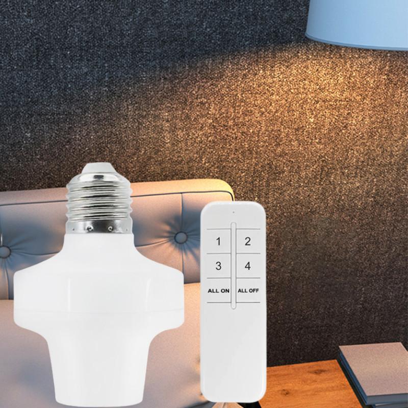 E26 Wireless E27 Remote Control Light Lamp Holders Smart Bulb Tools Adapter