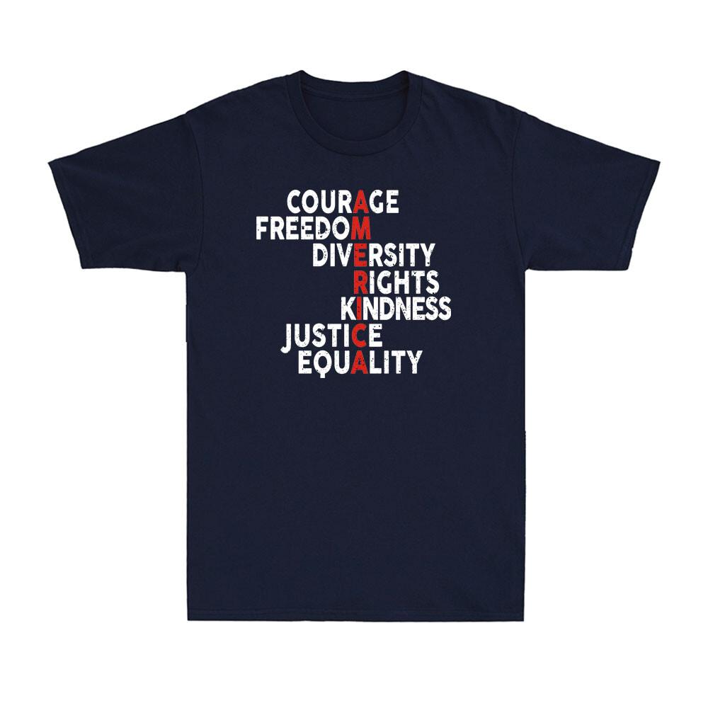 Protest America Equality Courage Freedom Rights Resist Unisexs Tshirt