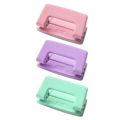 Double Hole Punch 6mm Hole Spacing 2 Hole Paper Puncher Desktop Paper Punching Tool for 1mm Thick Pa