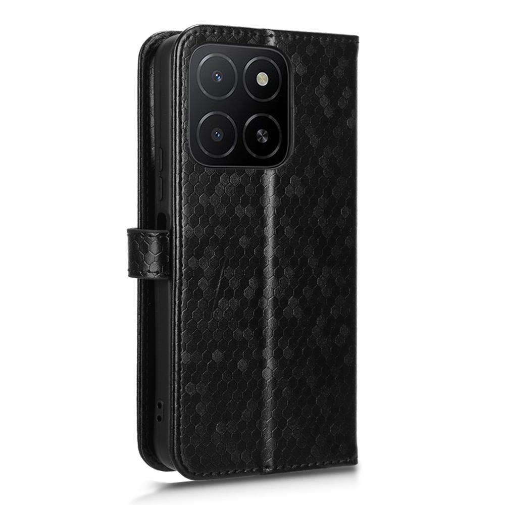 For Honor X5b Plus/X5b Wallet Case Dot Pattern Imprint PU Leather Phone Cover