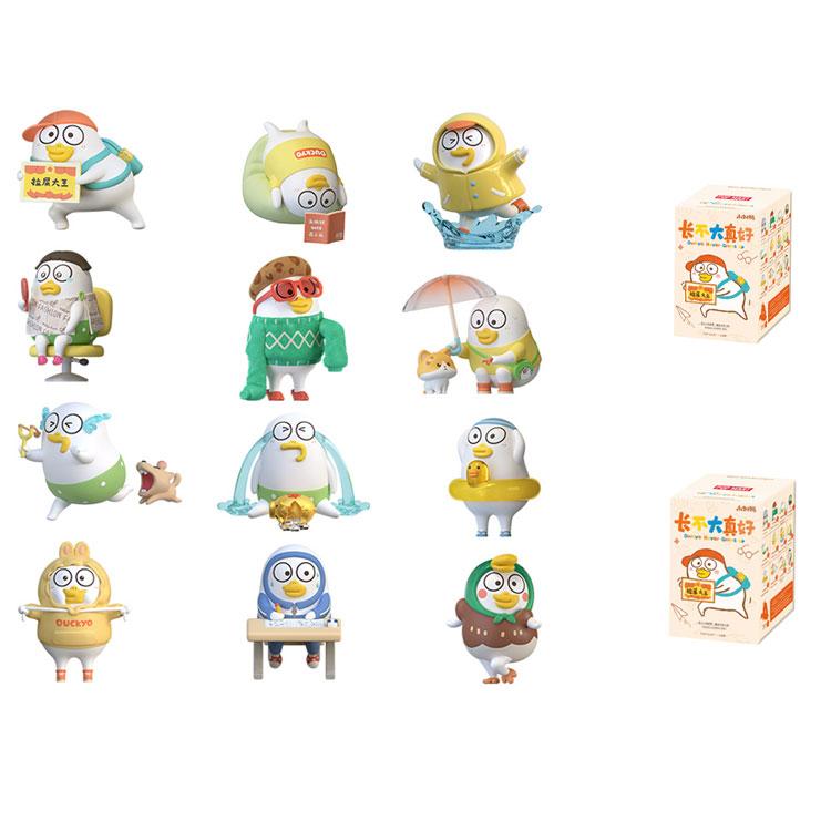 New POP MART Duckyo Never Grows Up Collection Figure Blind Box Single Box/Whole Set 12 Pcs PPMT-2508-0091