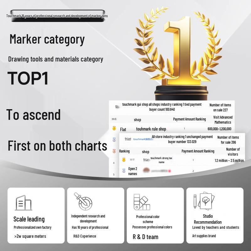 Authentic Touchmark Waterproof Quick-Dry Fine Liner Needle Pen Set for Art and Student Design