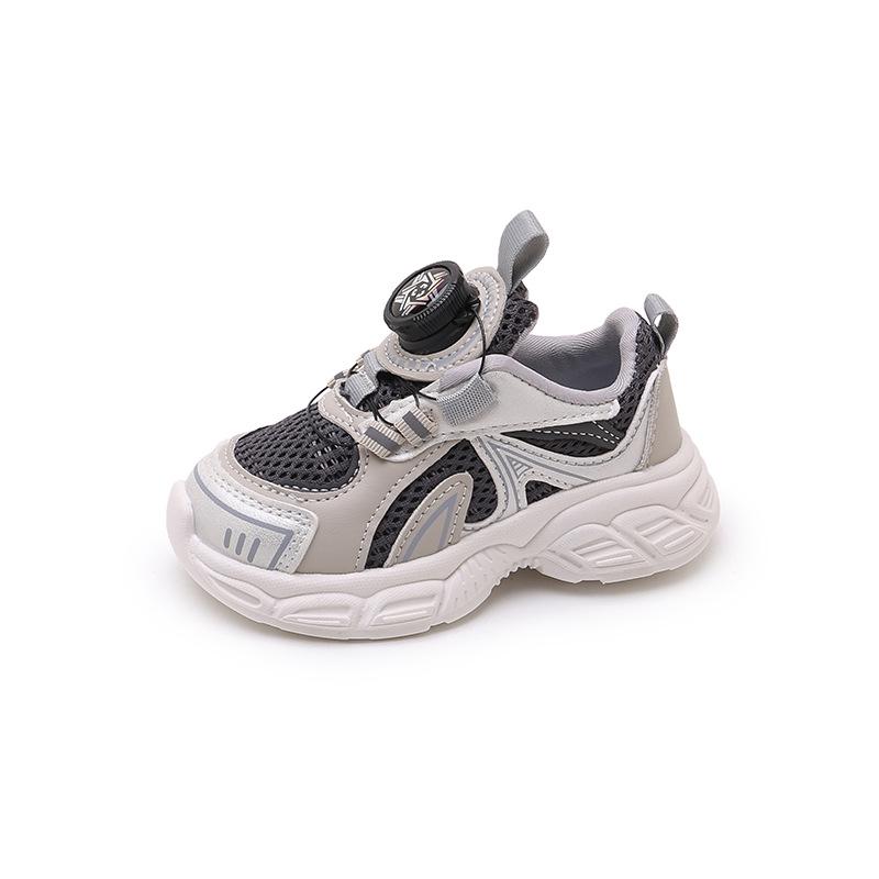 

Детская спортивная обувь обувь для мальчиков 2025 весна новая обувь из сетки для детей среднего и младшего возраста повседневная обувь кроссовки обувь для девочек 25 yards inner length 15.5cm серый