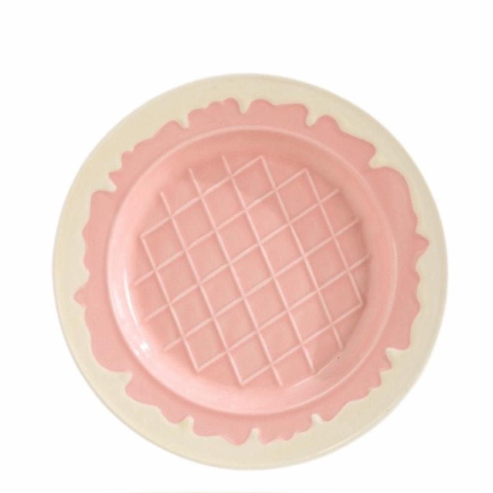 Eiscreme-förmige Keramik-Joghurt-Schale Cremefarbene Essteller Minimalistischer Frühstücksteller Café